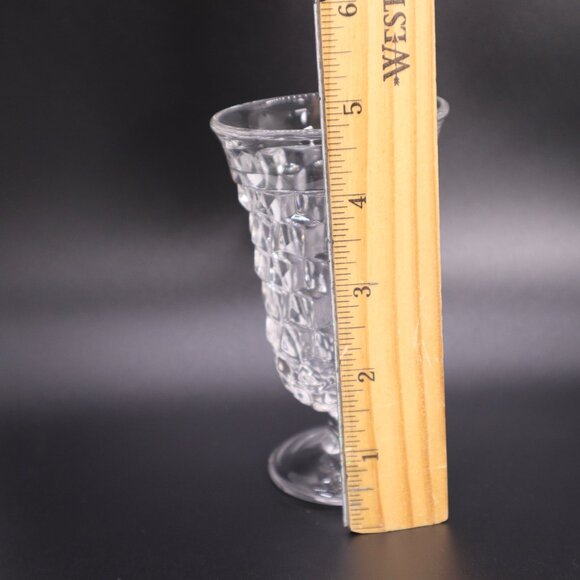 Fostoria American Clear Glass 4 3/4” Footed Tumbler set of 4 vtg - Picture 8 of 9